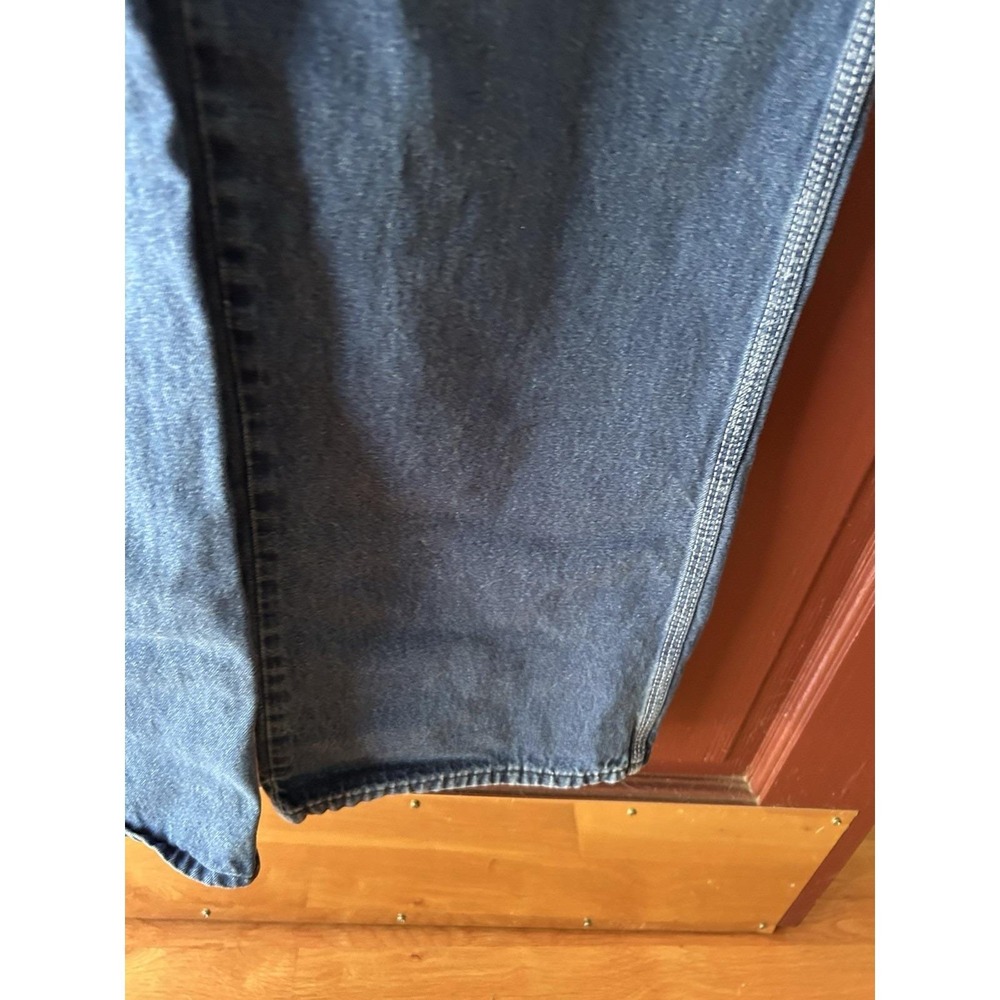 Vintage Pointer Brand Denim Overall Workwear USA Size W34 L36 Men 90s Worn - Picture 4 of 11